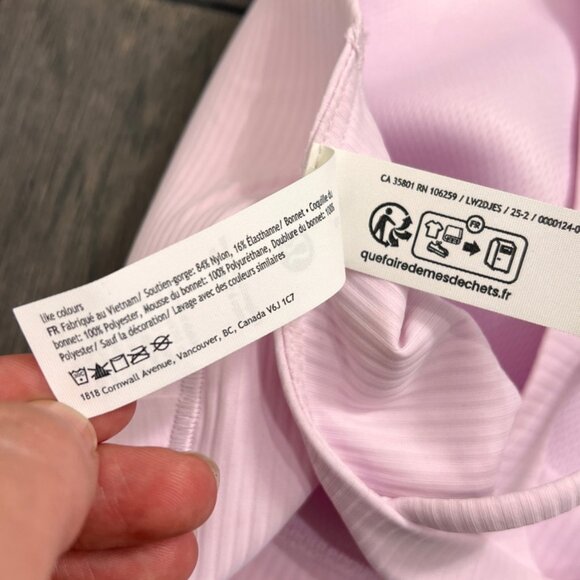 Lululemon Like a Cloud Ribbed Longline Bra *Light Support, D/DD Cup Pink Organza - Picture 7 of 8